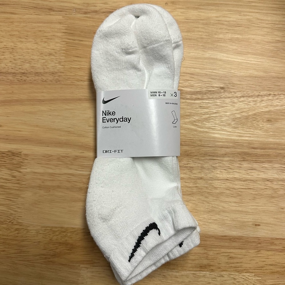 Nike Everyday Cotton Socks White Low-3 Pack
